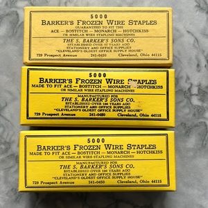VINTAGE BARKERS FROZEN WIRE STAPLES 5000